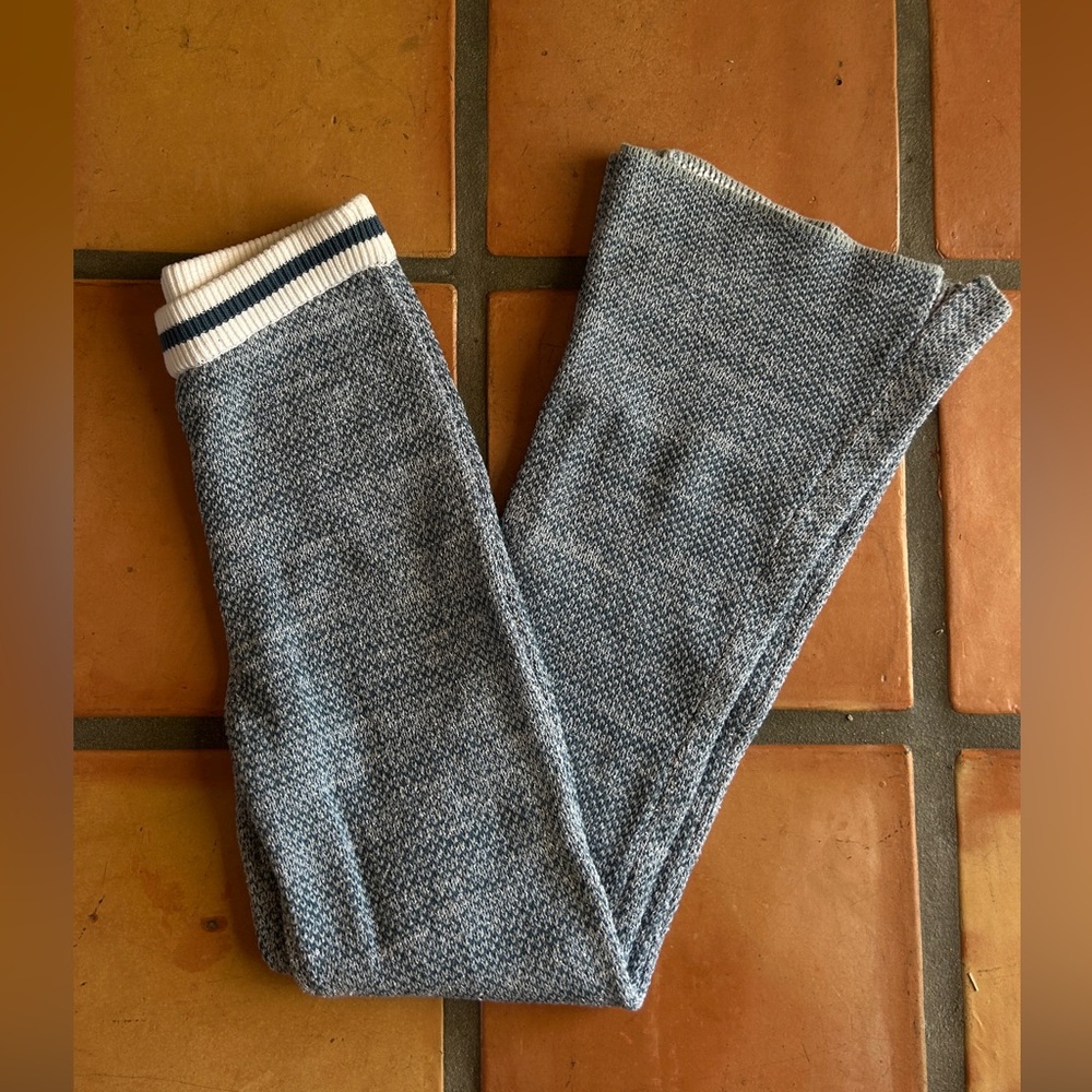 The Upside blue knit flare pants